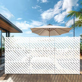 cadeninc 3.92 ft. x 6 ft. White Metal Privacy Screen Fence Panels