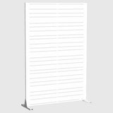 Cadeninc 3.92 ft. x 6 ft. Freestanding Metal Privacy Screen in White