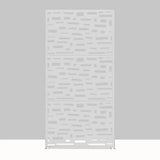 cadeninc 2.92 ft. x 6 ft. Metal Freestanding Privacy Screen in White