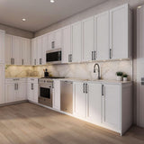 Cambridge Everest 27 in. W x 12 in. D x 36 in. H Ready to Assemble Shaker Wall Kitchen Cabinet in White