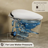 CANEST Elongated Smart Bidet Toilet Single Flush 1.08/1.45 GPF with Heated Seat and Remote