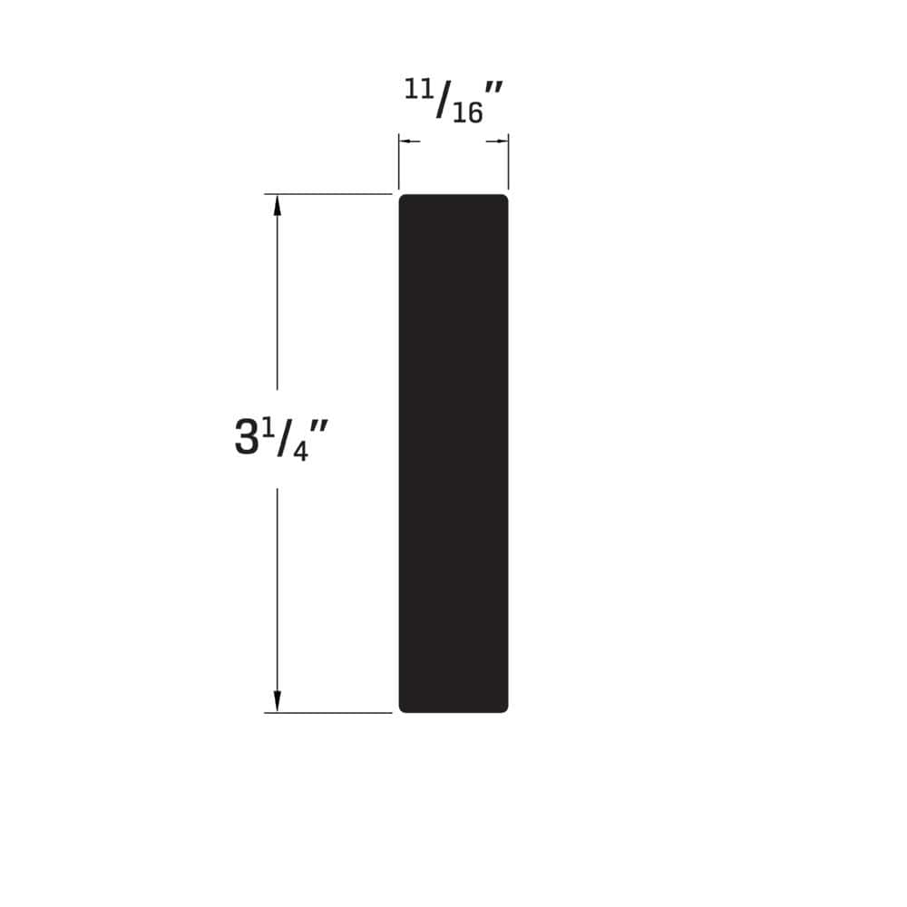 Unbranded Craftsman 9976 11/16 in. x 3-1/4 in. x 96 in. PVC Casing White