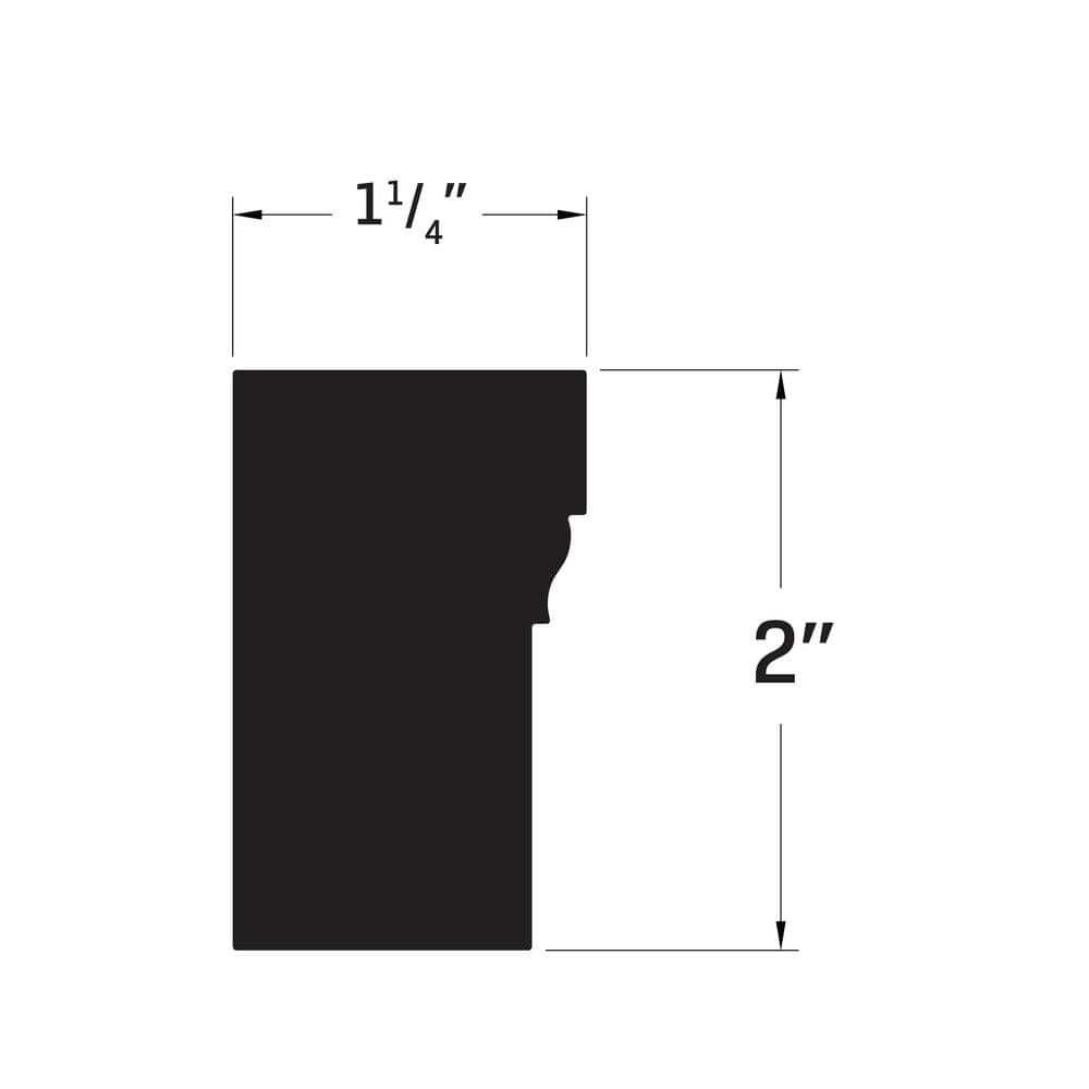 Veranda 7 ft. x 1-63/64 in. x 1-15/64 in. Vinyl Composite Brick Molding