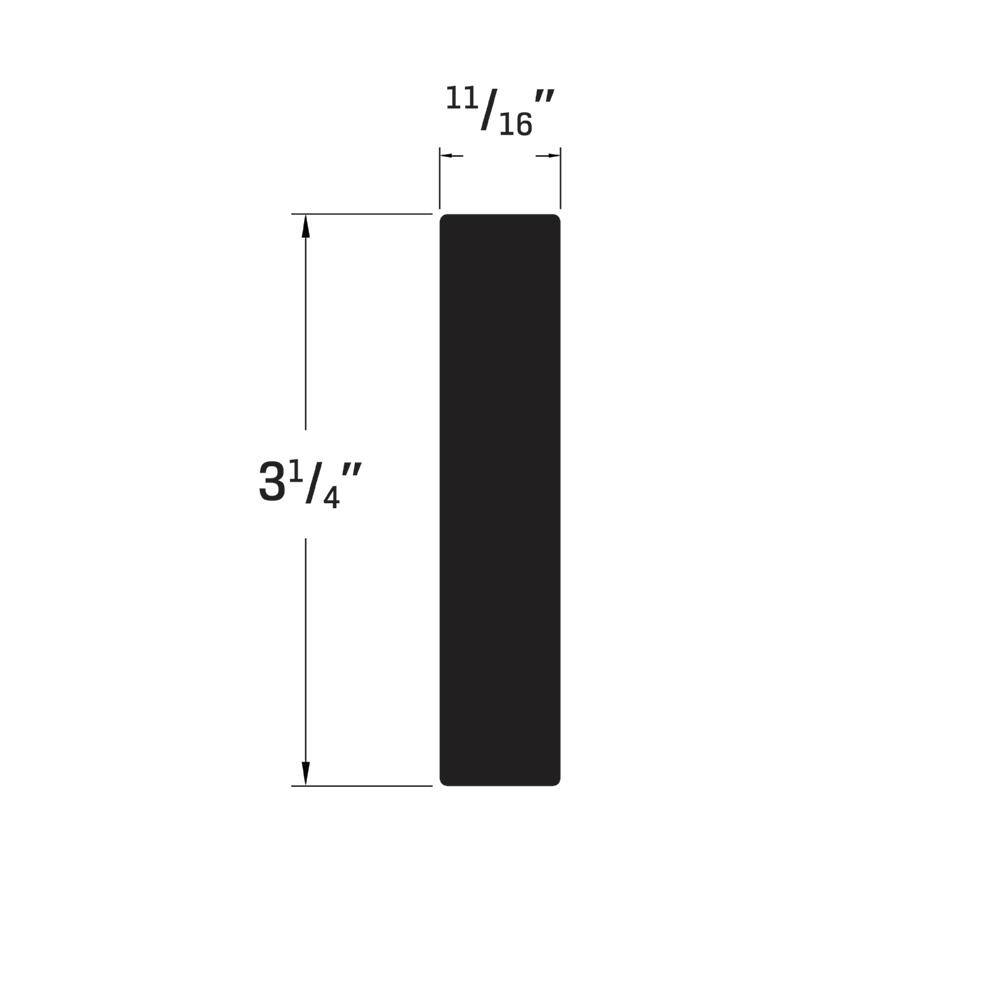 Royal Building Products Craftsman 9976 11/16 in. D x 3-1/4 in. W x 96 in. L PVC Casing Moulding White