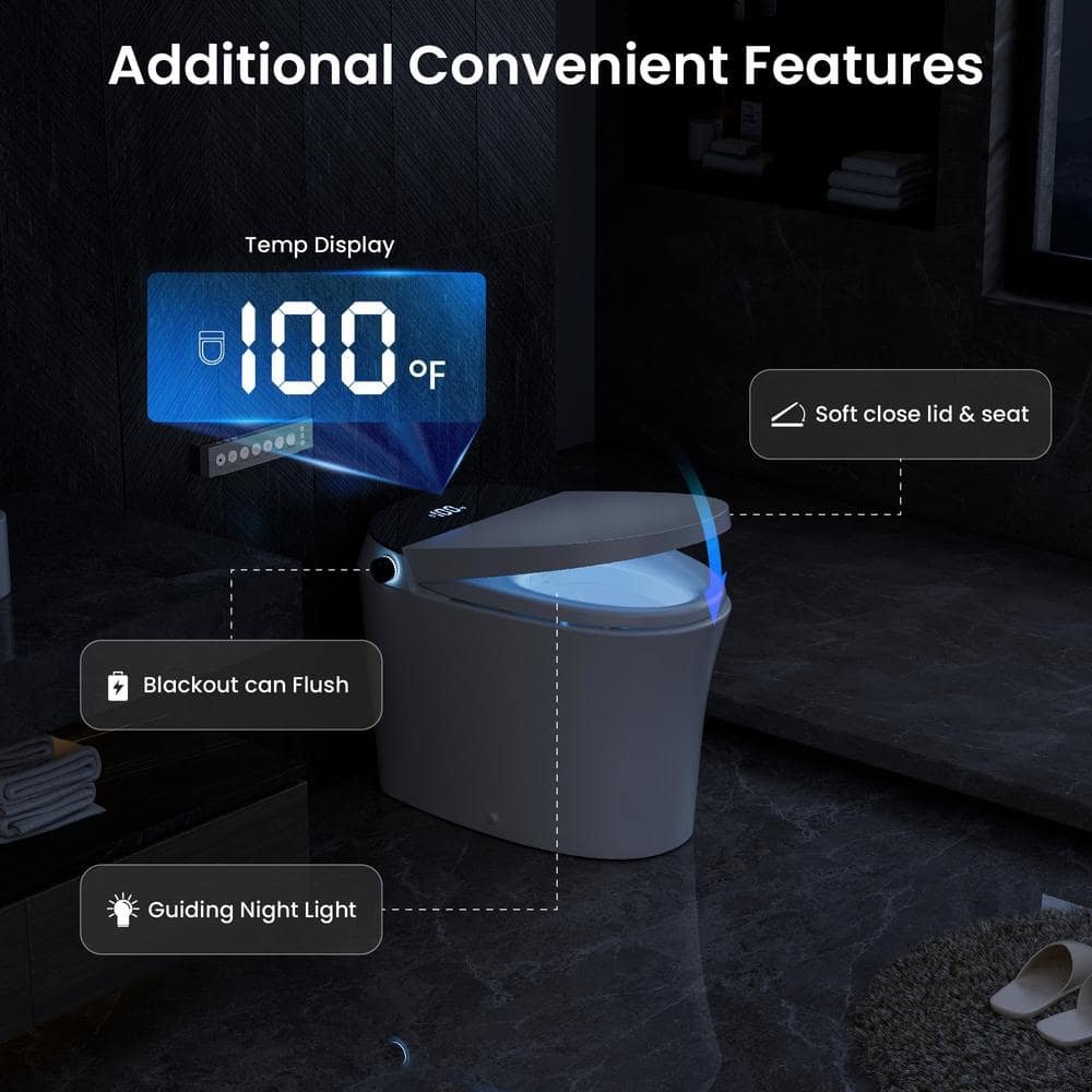 Casta Diva Smart Bidet Toilet with Auto Dual Flush & Night Light