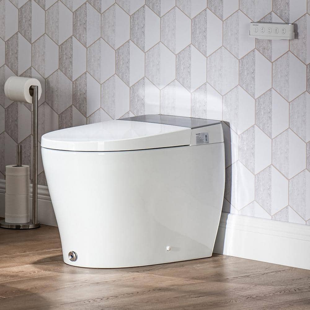 Casta Diva Elongated Electric Bidet Toilet 1.06 GPF White - Auto Open/Close, Powerful Flushing, Deodorizing