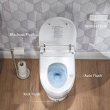Casta Diva CD-Y070 Smart Tankless Bidet Toilet, Elongated, White, 1.28GPF