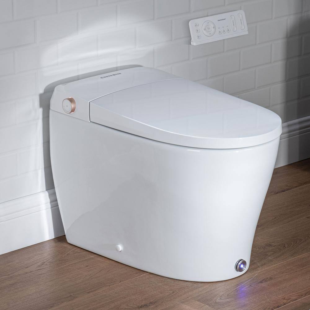 Casta Diva CD-Y070 Smart Tankless Bidet Toilet, Elongated, White, 1.28GPF