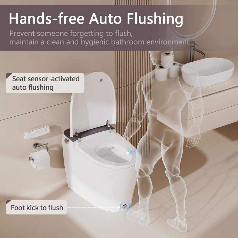 Casta Diva Elongated Electric Bidet Toilet with Auto Functions