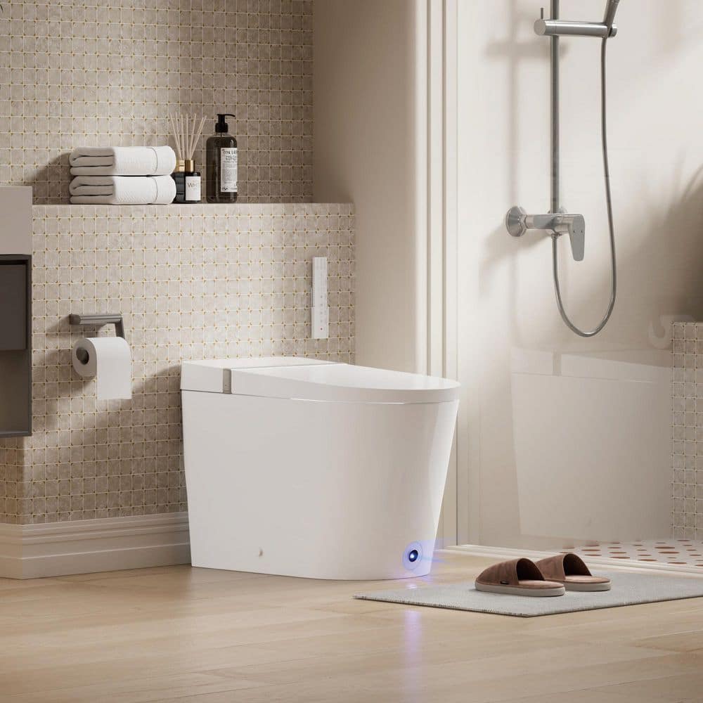 Casta Diva Elongated Smart Bidet Toilet 1.28 GPF White