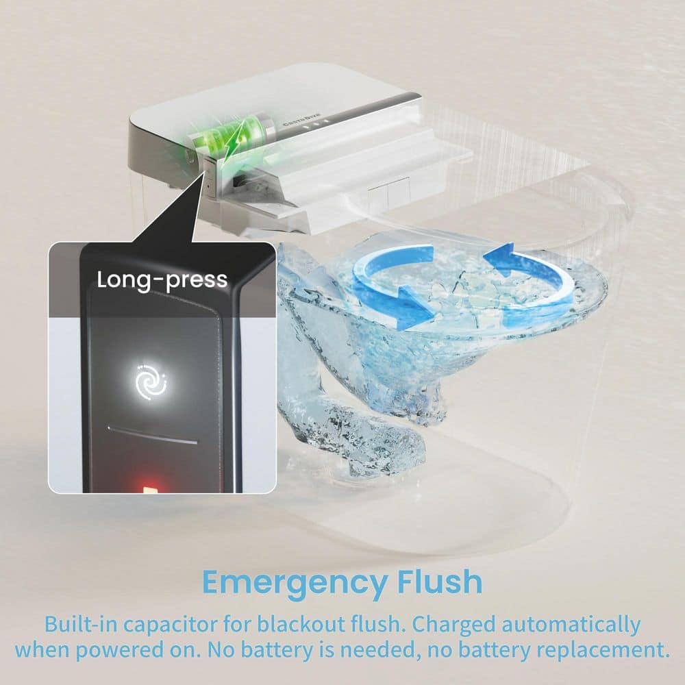 Casta Diva Elongated Smart Bidet Toilet 1.28 GPF White