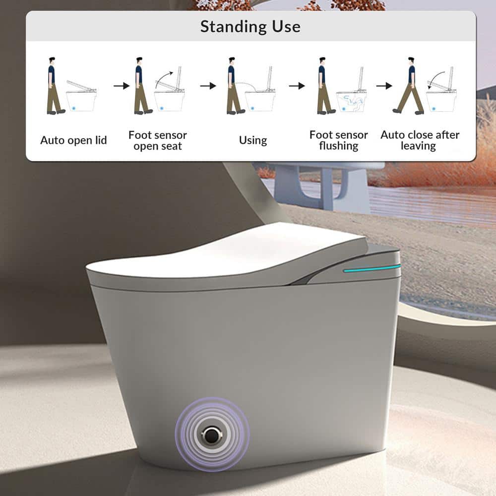 CATALINA 1.28GPF Smart Bidet Toilet with Heated Seat and LED Display