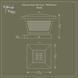 CLASSY CAPS 5 in. x 5 in./ 4 in. x 4 in. White ABS Outdoor Fairmont Solar Post Cap (2-Pack)