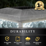 CLASSY CAPS 5 in. x 5 in./ 4 in. x 4 in. White ABS Outdoor Fairmont Solar Post Cap (2-Pack)