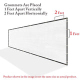 COLOURTREE 4 ft. x 92 ft. White Privacy Fence Screen HDPE Mesh Windscreen with Reinforced Grommets for Garden Fence (Custom Size)