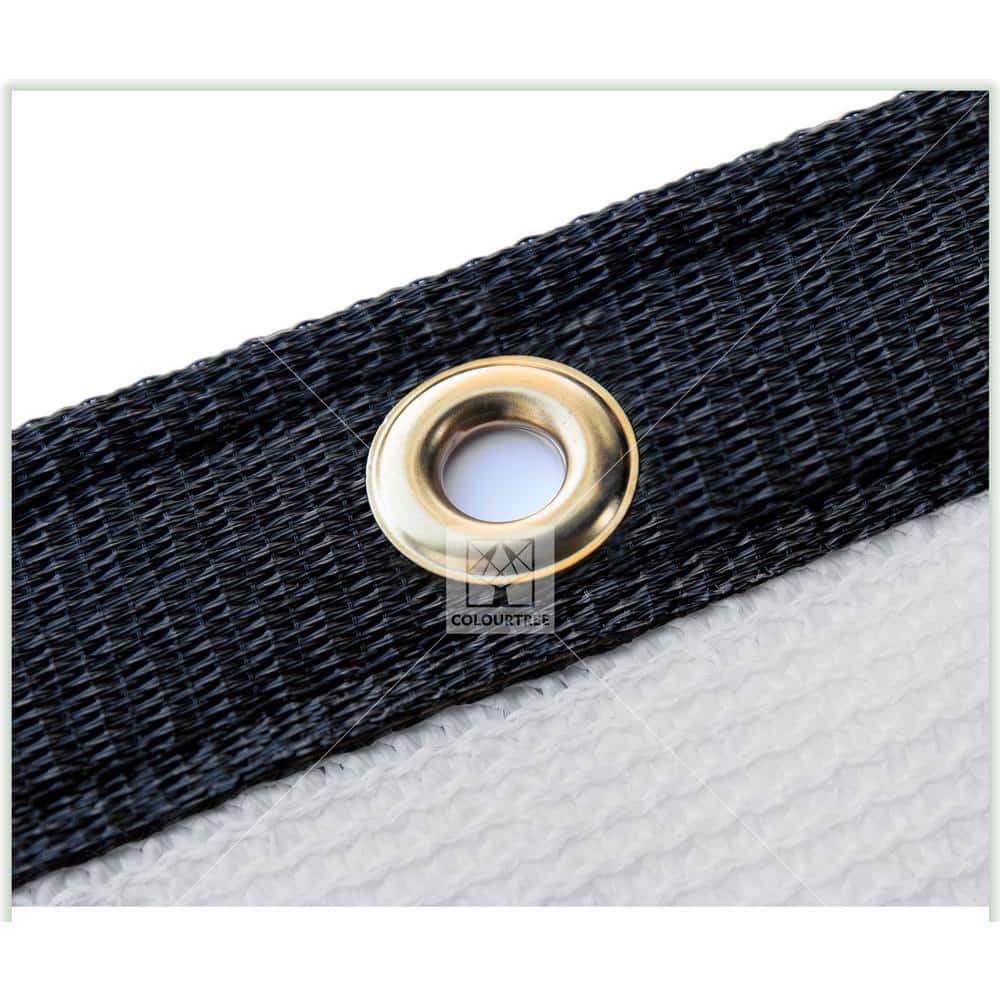 COLOURTREE 6 ft. x 50 ft. White Privacy Fence Screen Mesh Cover Screen with Reinforced Grommets for Garden Fence (Custom Size)