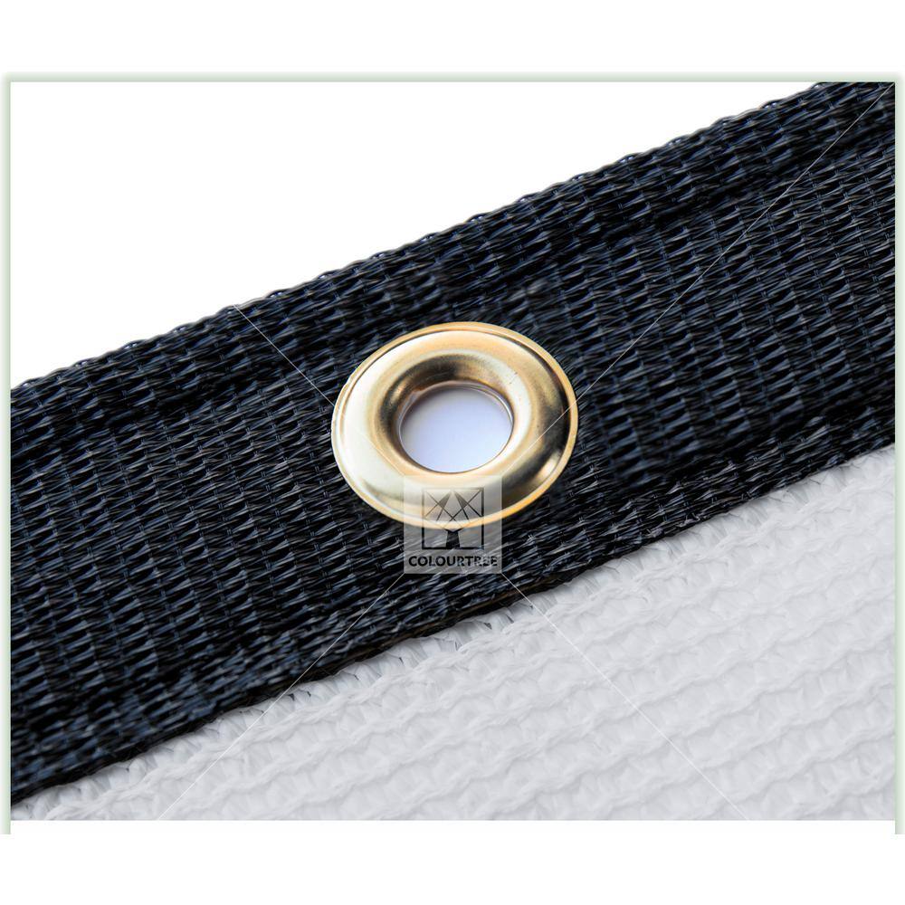 COLOURTREE 8 ft. x 129 ft. White Privacy Fence Screen Mesh Cover Screen with Reinforced Grommets for Garden Fence (Custom Size)
