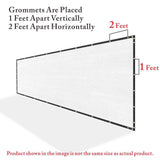 COLOURTREE 5 ft. x 25 ft. White Privacy Fence Screen Mesh Fabric Cover Windscreen with Reinforced Grommets for Garden Fence