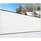 COLOURTREE 8 ft. x 25 ft. White Privacy Fence Screen Mesh Fabric Cover Windscreen with Reinforced Grommets for Garden Fence