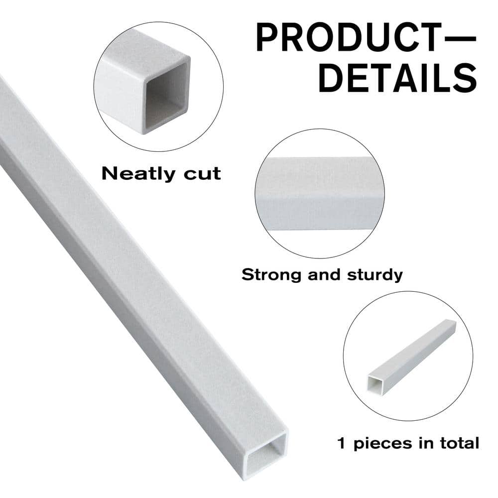 24 in. x 2 in. x 1/5 in. FRP Composite Square Tube Fence Post