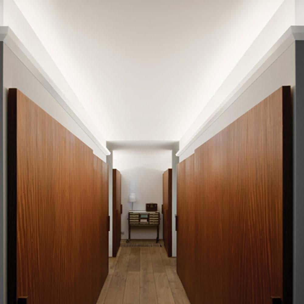 ORAC DECOR 4-3/8 in. x 2-3/4 in. x 78-3/4 in. Primed White Plain Polyurethane Crown Moulding