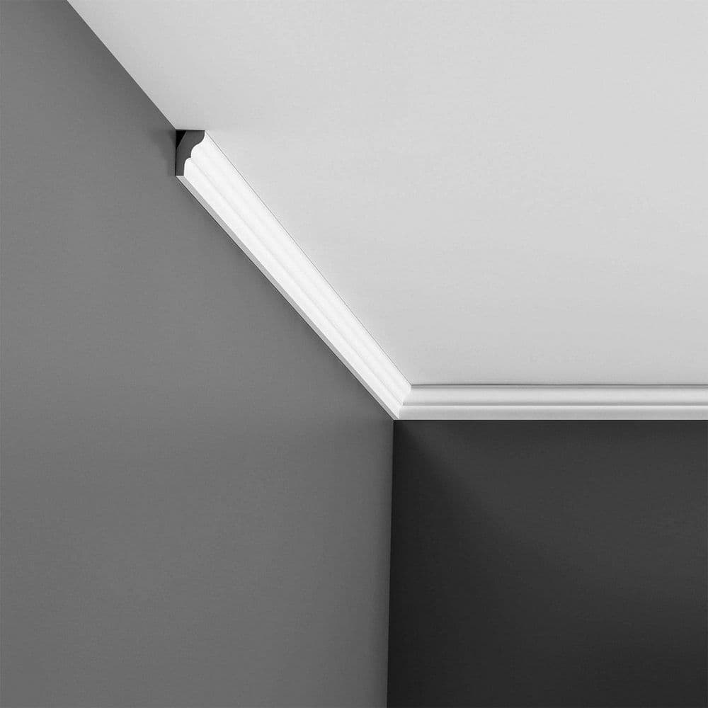 ORAC DECOR 5/8 in. x 1 in. x 78-3/4 in. Primed White Plain Polystyrene Crown Moulding (9-Pack)