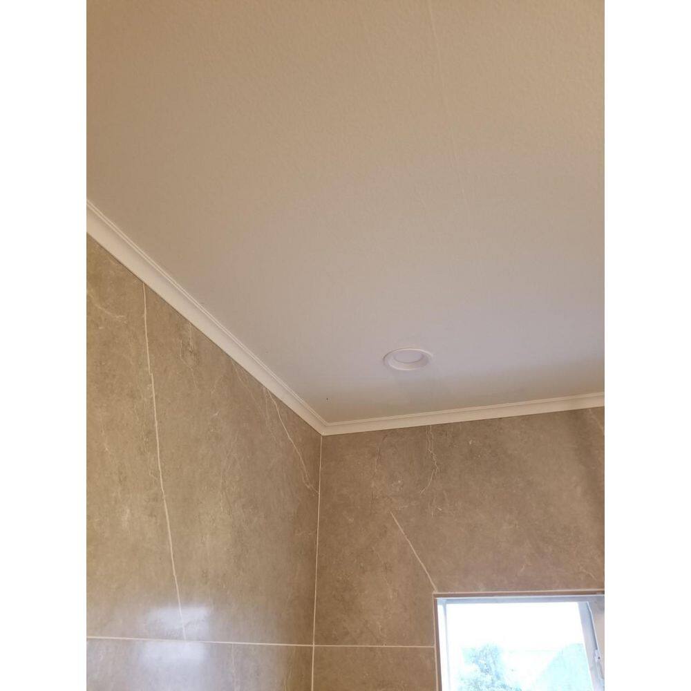 ORAC DECOR 1-1/8 in. x 1-1/8 in. x 78-3/4 in. Primed White Plain Polystyrene Crown Moulding (8-Pack)