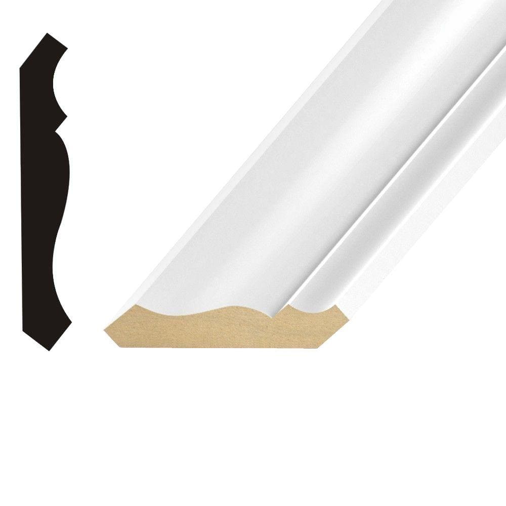 Unbranded Pro Pack LWM 49 5/8 in. x 3-5/8 in. x 12 ft. Primed MDF Crown Molding (5-Pack)