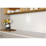Marazzi LuxeCraft 12 in. x 12 in. x 6.35 mm White Brick Joint Ceramic Mosaic Tile (0.83 sq. ft. / piece)