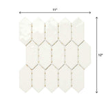 LuxeCraft White 11 in. x 12 in. Glazed Ceramic Picket Mosaic Tile (8.76 sq. ft./Case)