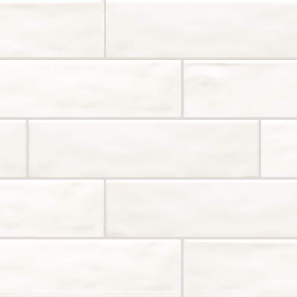 Marazzi LuxeCraft White 3 in. x 12 in. Glazed Ceramic Wall Tile (12 sq. ft. / case)