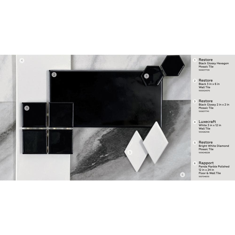 Marazzi LuxeCraft White 3 in. x 12 in. Glazed Ceramic Subway Wall Tile (12 sq. ft. per Case)