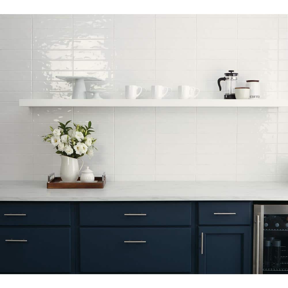Marazzi LuxeCraft White 3 in. x 12 in. Glazed Ceramic Subway Wall Tile (12 sq. ft. per Case)