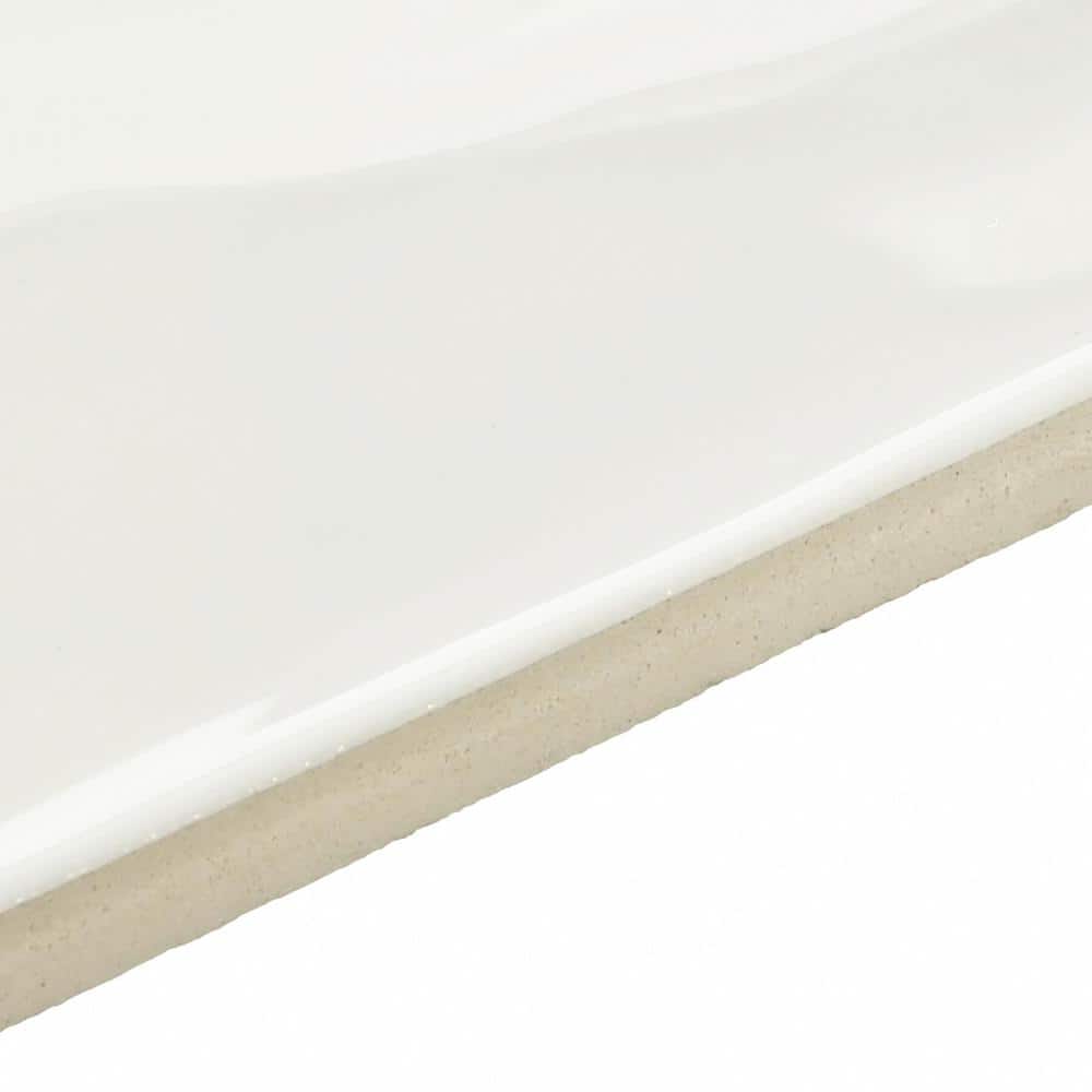 Marazzi LuxeCraft White 3 in. x 12 in. Glazed Ceramic Wall Tile (12 sq. ft. / case)