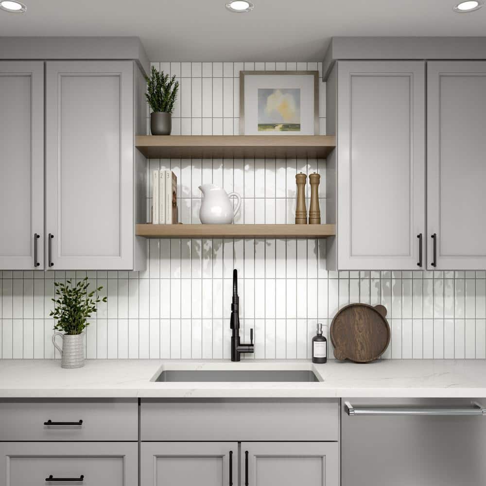 LuxeCraft White 2 in. x 8 in. Glazed Ceramic Subway Wall Tile (10.16 sq. ft./case)