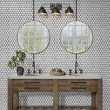 Daltile Restore White 10 in. x 13 in. Glazed Porcelain Jumbo Penny Round Mosaic Tile (9.3 sq. ft./Case)