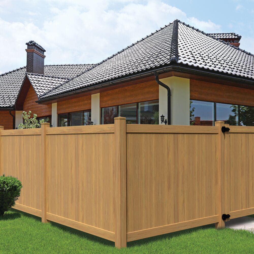 5 in. x 5 in. Vinyl Cypress Pyramid Fence Post Top