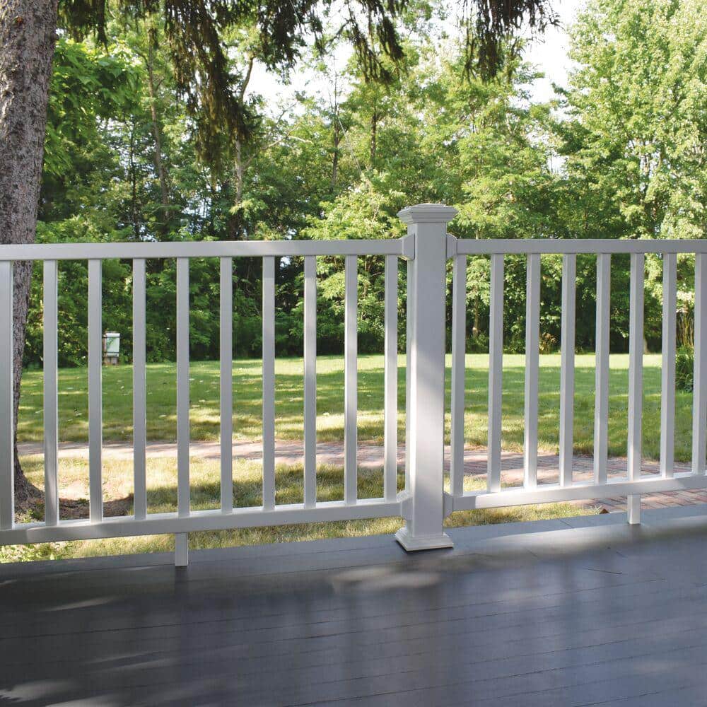 4 in. x 4 in. x 39 in. White Traditional Fence Post Jacket