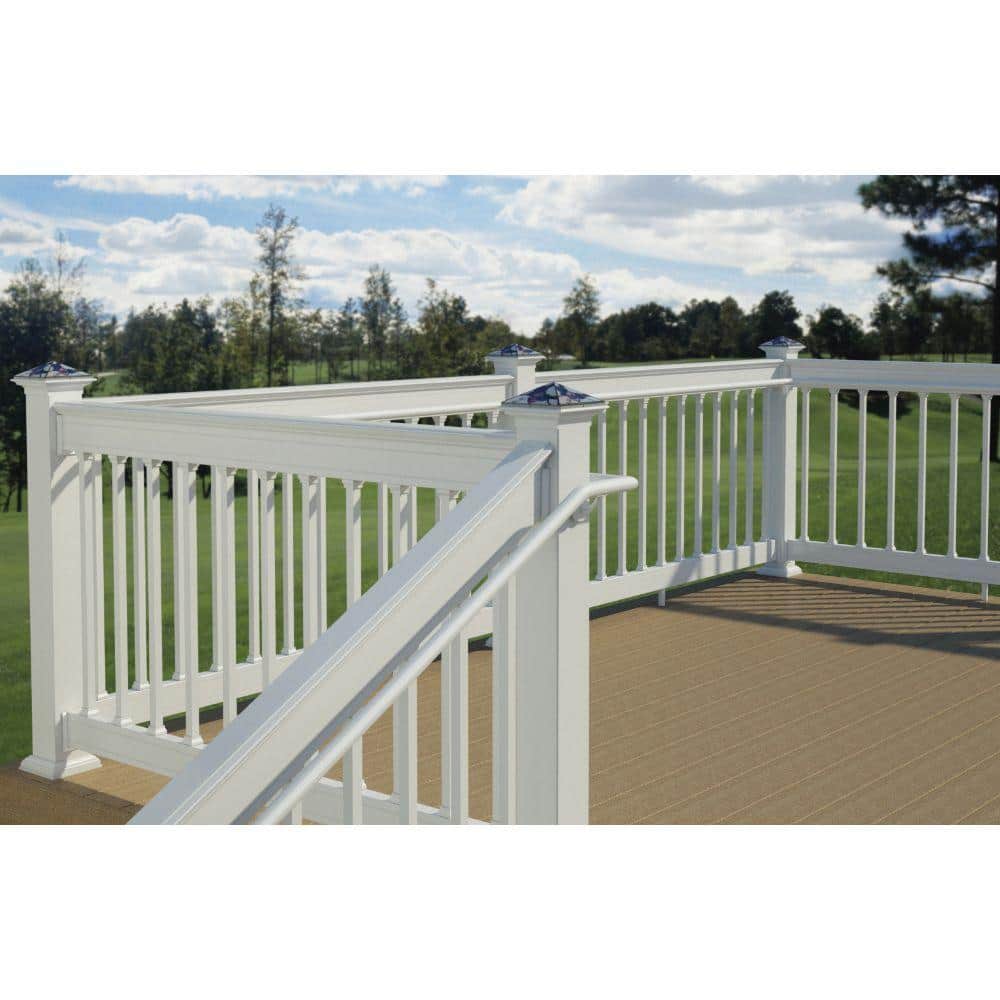 White ADA Aluminum Straight Hand Rail Wall Mount