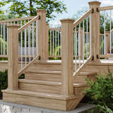 Deckorators 3/4 in. x 3/4 in. x 32 in. White Aluminum Round Classic Baluster (10-Pack)