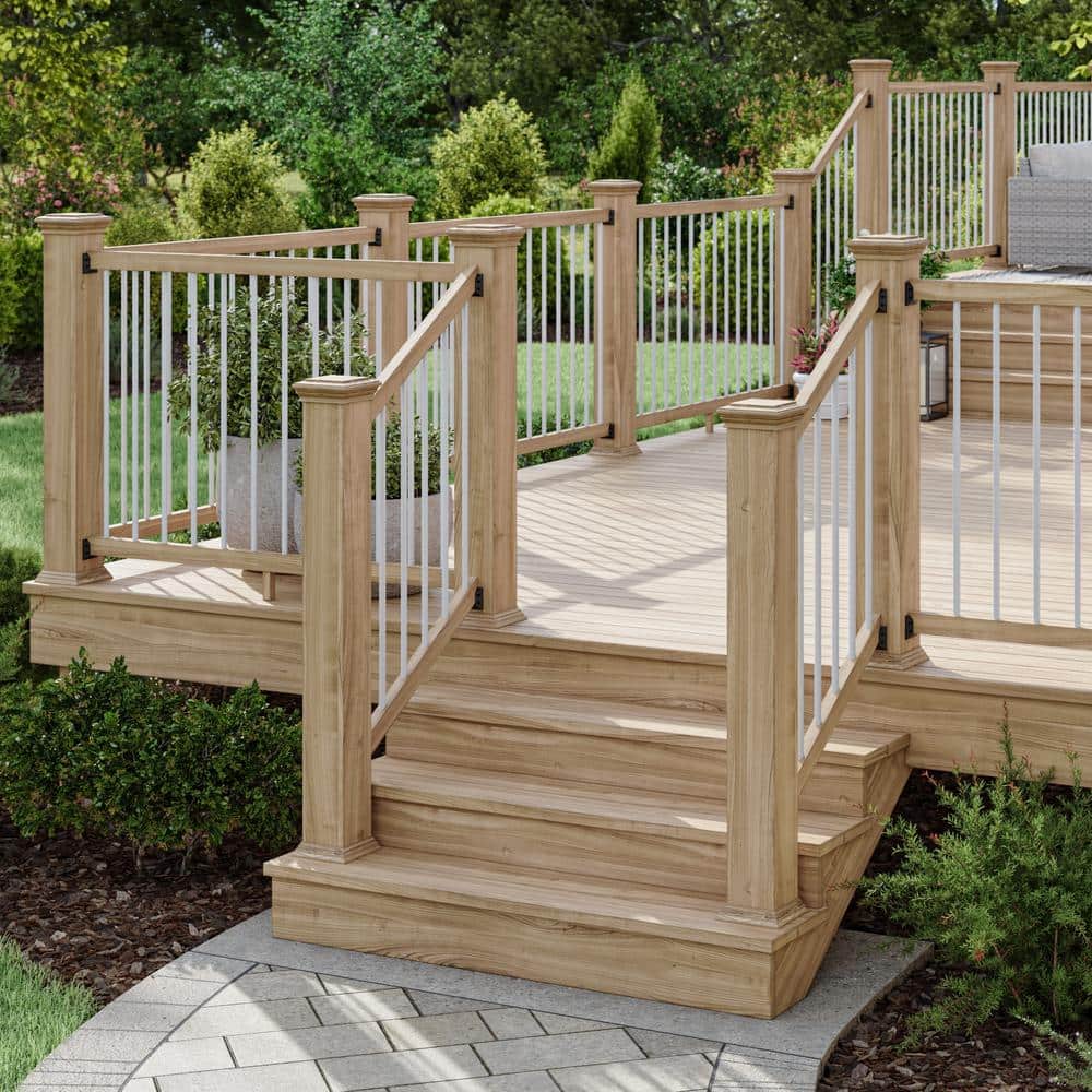 Deckorators 3/4 in. x 3/4 in. x 36 in. White Aluminum Round Classic Baluster (10-Pack)