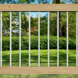 Deckorators 3/4 in. x 3/4 in. x 36 in. White Aluminum Round Classic Baluster (10-Pack)