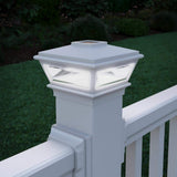 Deckorators 4 in. x 4 in. White Plastic Solar VersaCap