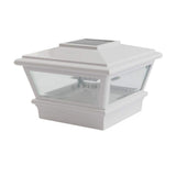 Deckorators 4 in. x 4 in. White Plastic Solar VersaCap