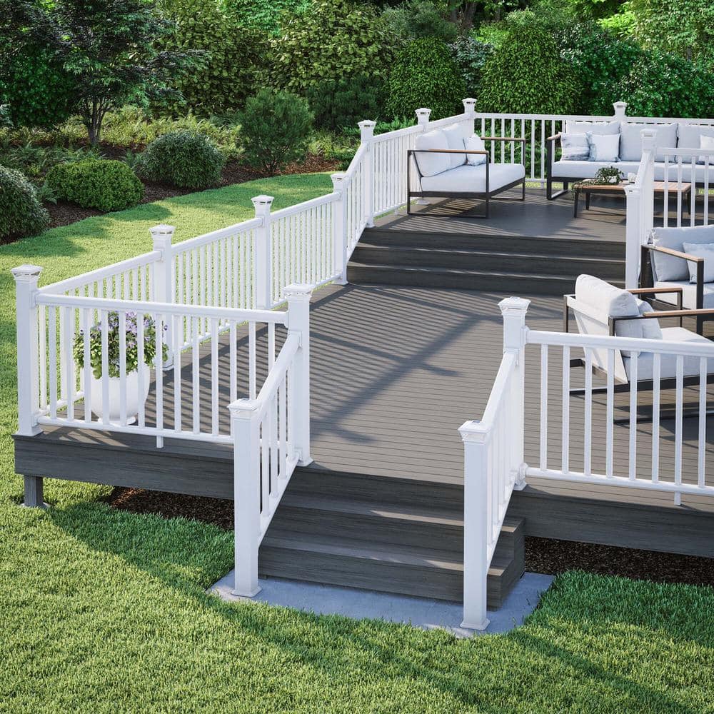 Deckorators 4 in. x 4 in. White Plastic Solar VersaCap