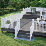 Deckorators 4 in. x 4 in. White Plastic Solar VersaCap