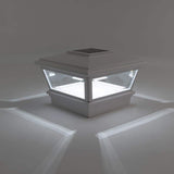 Deckorators 4 in. x 4 in. White Plastic Solar VersaCap
