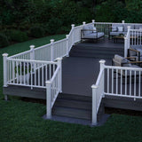 Deckorators 4 in. x 4 in. White Solar Band LED Post Cap