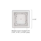 Deckorators 4 in. x 4 in. White Solar Band LED Post Cap