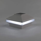 Deckorators 4 in. x 4 in. White Solar Band LED Post Cap